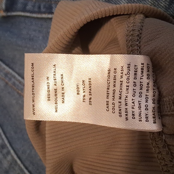 Wilo The Label Olive & Lime Green Ribbed Bike Shorts Size Small - Picture 4 of 5